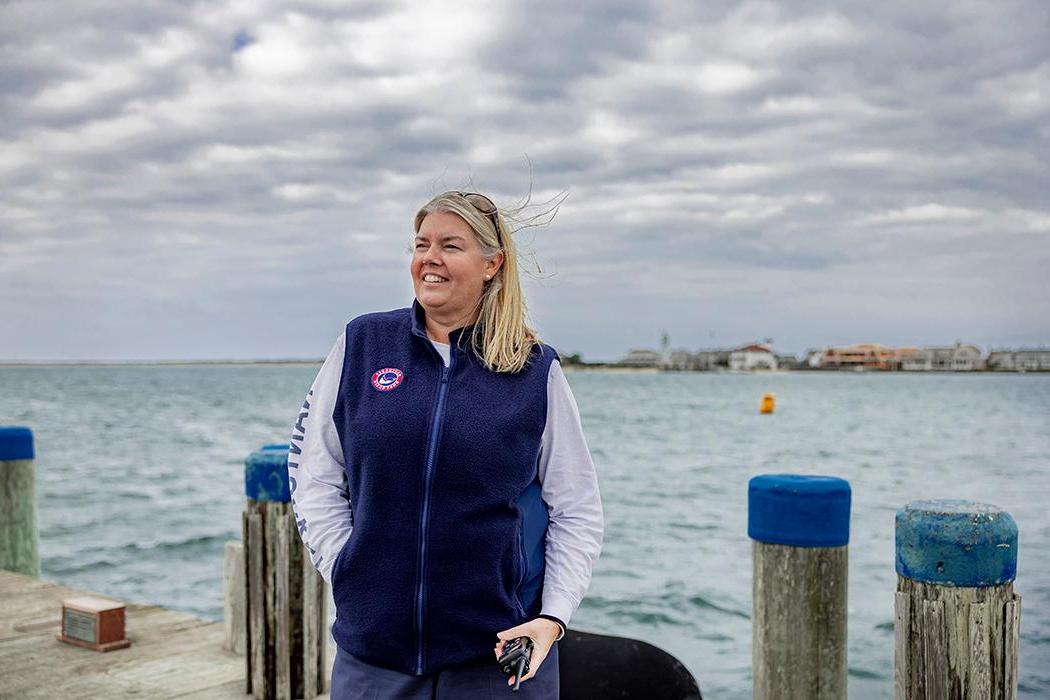 Christina Martin standing on a dock